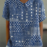 Bridget — Blouse with Tribal Print