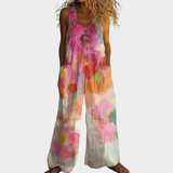Caoimhe — Flowing Printed Jumpsuit