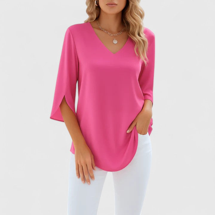Jennifer — Sophisticated V-Neck Blouse