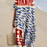 Aileen — Dress with Sardine Pattern