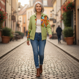 Lucy — Vest with Colourful Lily Pattern