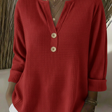 Sadhbh — Textured Henley Jumper