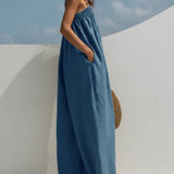 Gráinne — Denim Wide-Leg Jumpsuit