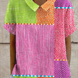 Doireann — Colourful Patchwork Blouse
