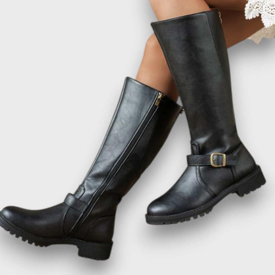 Geraldine — Low-heel riding-style boots