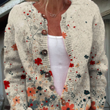 Bríd — Vintage vest with floral print and buttons