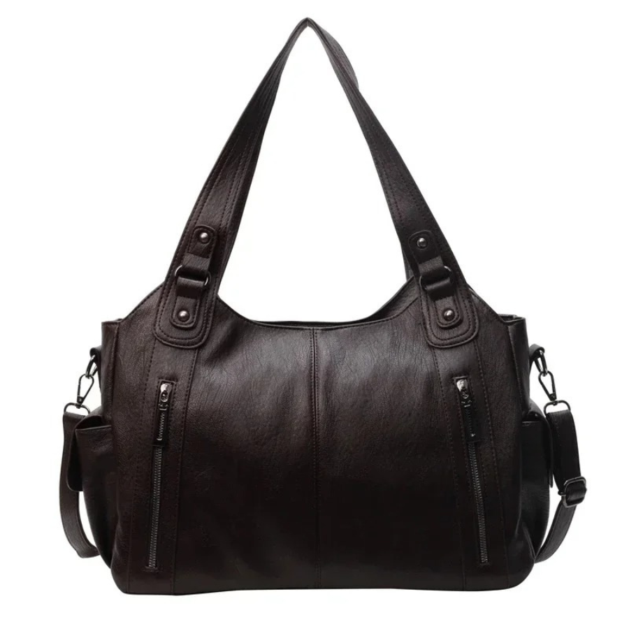Claire — Dual Zipper Large Capacity Shoulder Bag