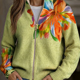 Lucy — Vest with Colourful Lily Pattern