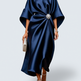Sandra — Luxurious Shimmer Satin Long Dress