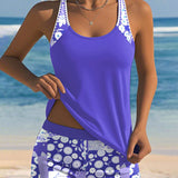 Mia — Swimsuit Tank Top with Printed Boxer Set
