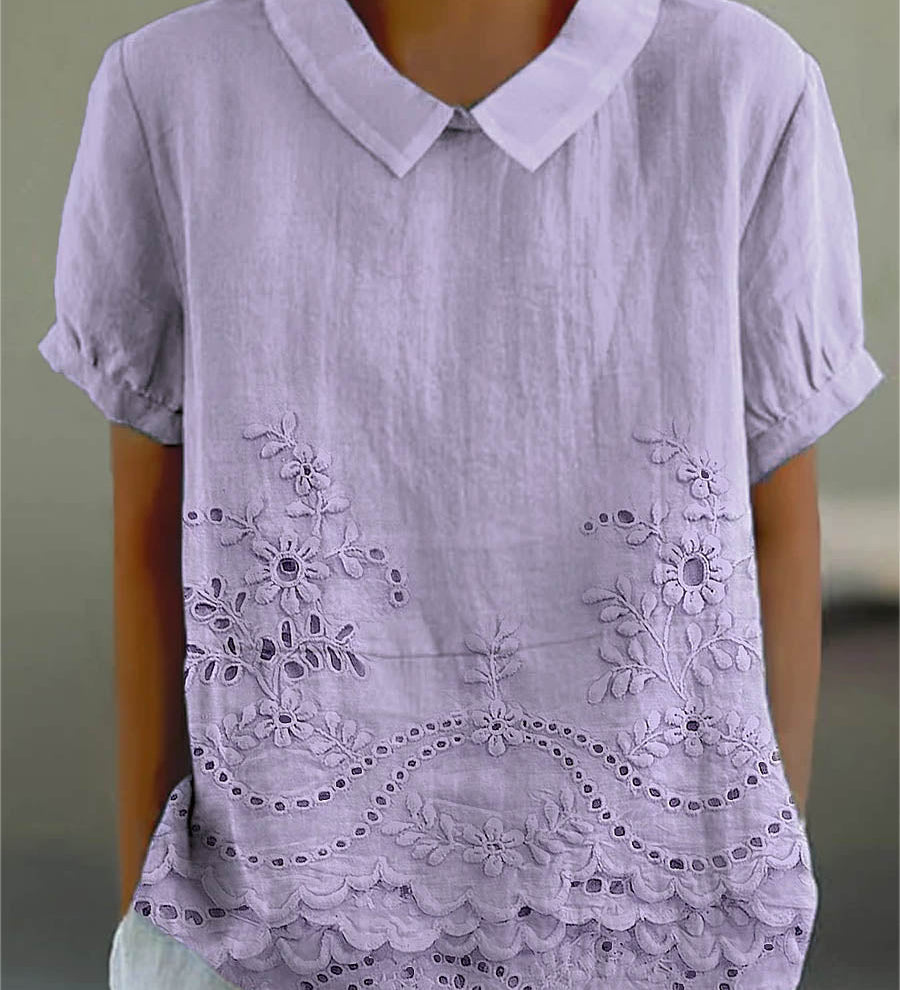 Pamela — Embroidered Floral Blouse