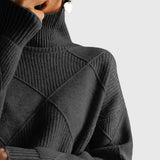 Oonagh — Geometric Turtleneck Jumper