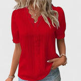 Leah — Elegant V-Neck Blouse