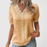 Leah — Elegant V-Neck Blouse