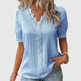 Leah — Elegant V-Neck Blouse