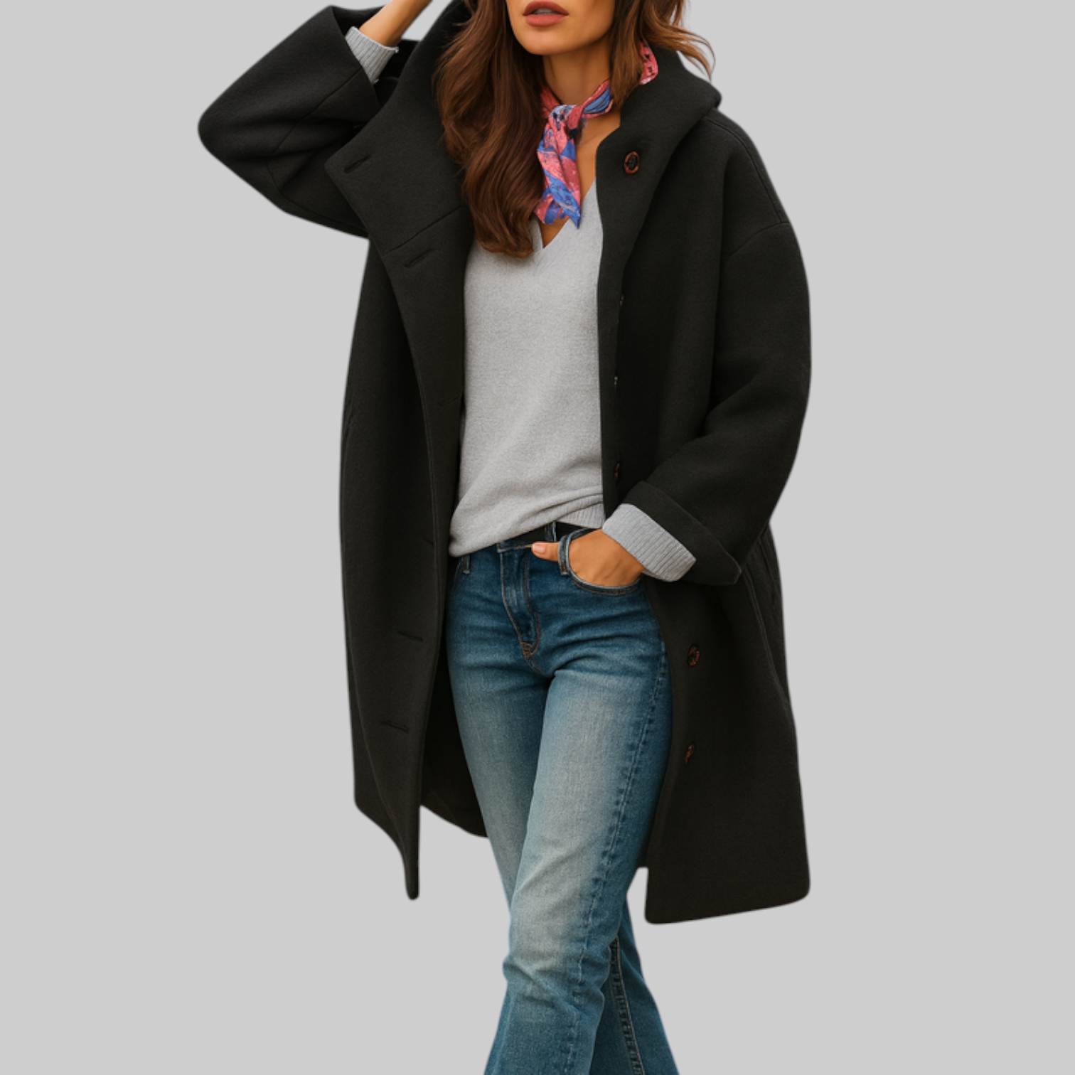 Monica — Comfortable Mid-Length Everyday Coat