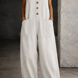 Áine — Vintage Washed Cotton Denim Overalls