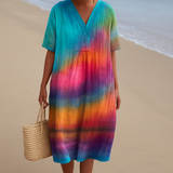 Nora — Tie-Dye Dress at Sunset