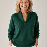 Treasa — Cosy V-Neck Jumper