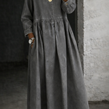 Aoife — Peter Pan Collar Denim Dress