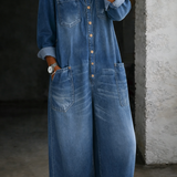 Erin — Long Sleeve Jumpsuit with Exposed Shoulders