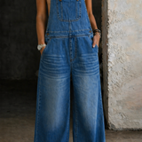 Molly — Elastic Waist Denim Jumpsuit