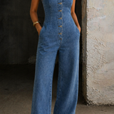 Tara — Denim Jumpsuit
