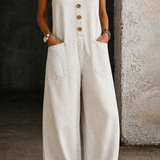 Emily — Vintage Washed Cotton Denim Overalls