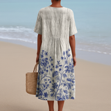 Rose — Dress with Porcelain Print