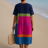 Sandra — Vibrant Colour Block Dress