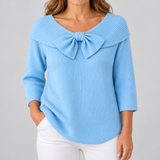 Sorcha — Round-Neck Jumper with Bow Detail