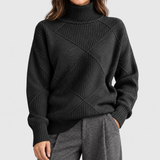Oonagh — Geometric Turtleneck Jumper