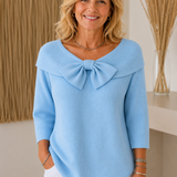 Sorcha — Round-Neck Jumper with Bow Detail