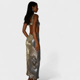 Gráinne — Silver Evening Gown