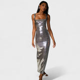 Gráinne — Silver Evening Gown