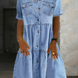 Deirdre — Casual Elegant Denim Dress