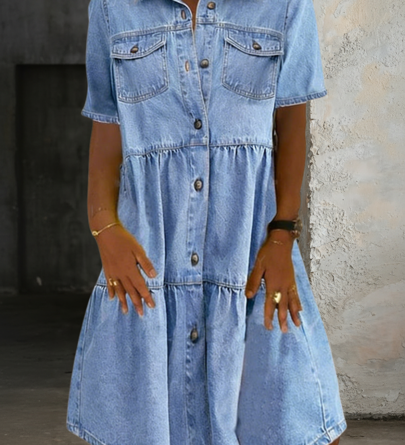 Deirdre — Casual Elegant Denim Dress