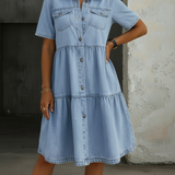 Deirdre — Casual Elegant Denim Dress