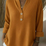 Sadhbh — Textured Henley Jumper