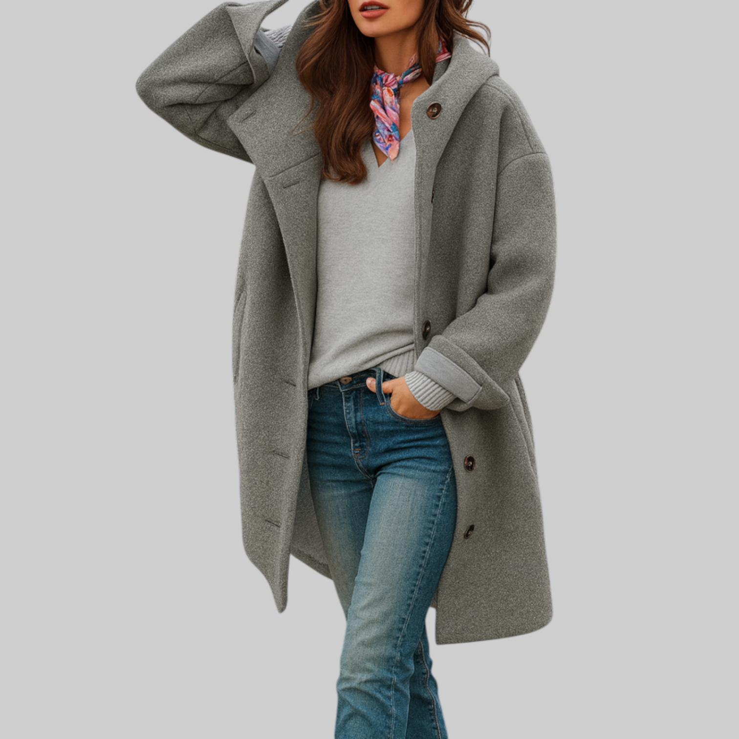 Monica — Comfortable Mid-Length Everyday Coat
