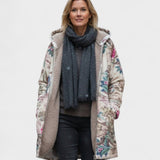 Elizabeth — Pastel-Coloured Fleece Jacket with Botanical Pattern