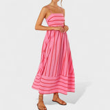 Patricia — Long Striped Dress