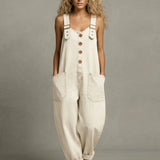Ellen — Stylish Denim Jumpsuit With Pockets