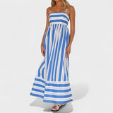Patricia — Long Striped Dress