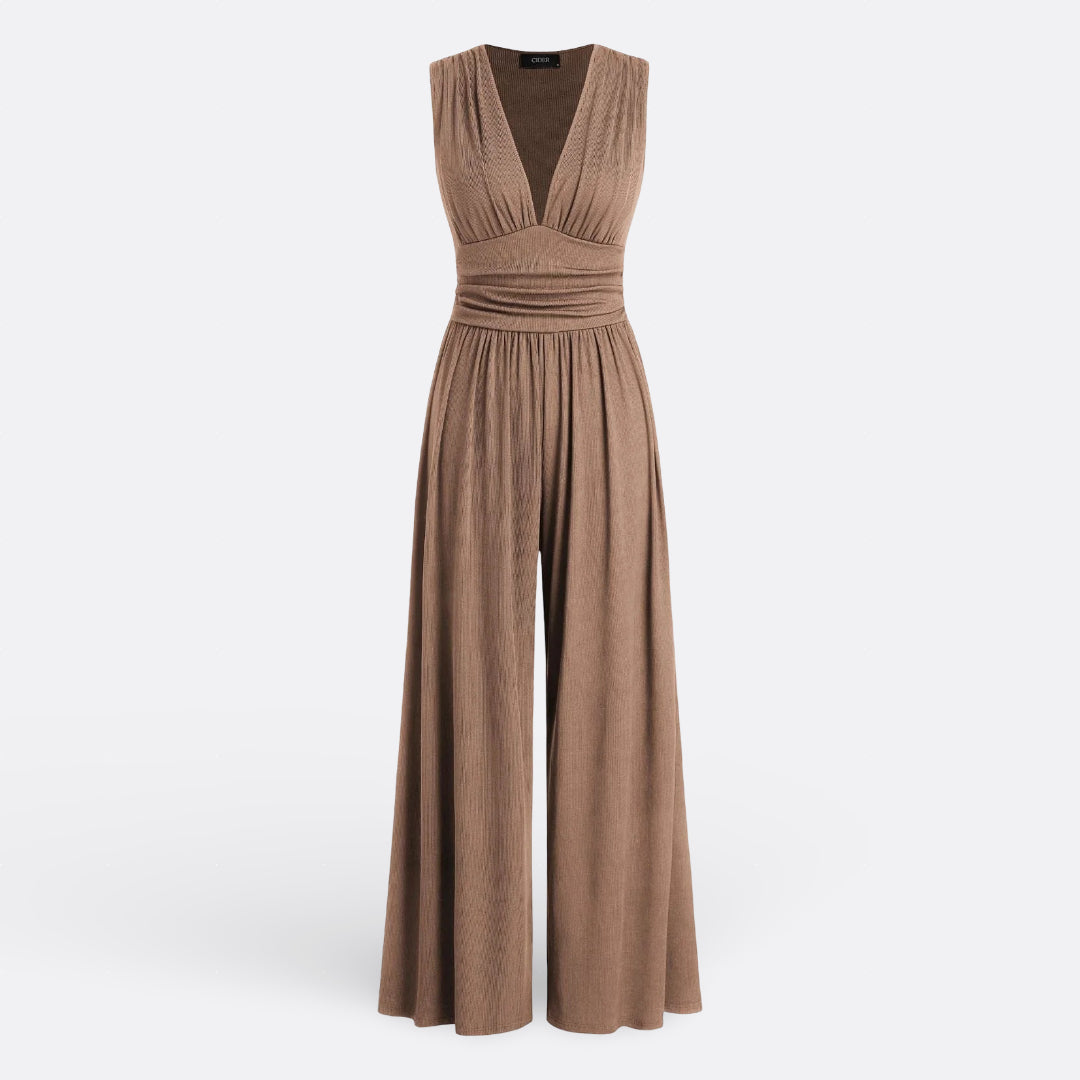 Diane — Chic Sleeveless Jumpsuit with Wide Legs