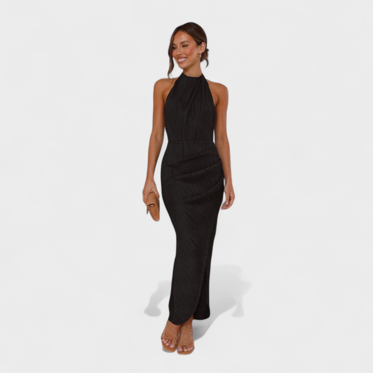 Caitlin — Long Dress with Pleats