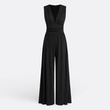 Diane — Chic Sleeveless Jumpsuit with Wide Legs