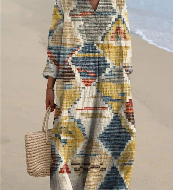 Doireann — Bohemian-Inspired Dress with Ethnic Prints