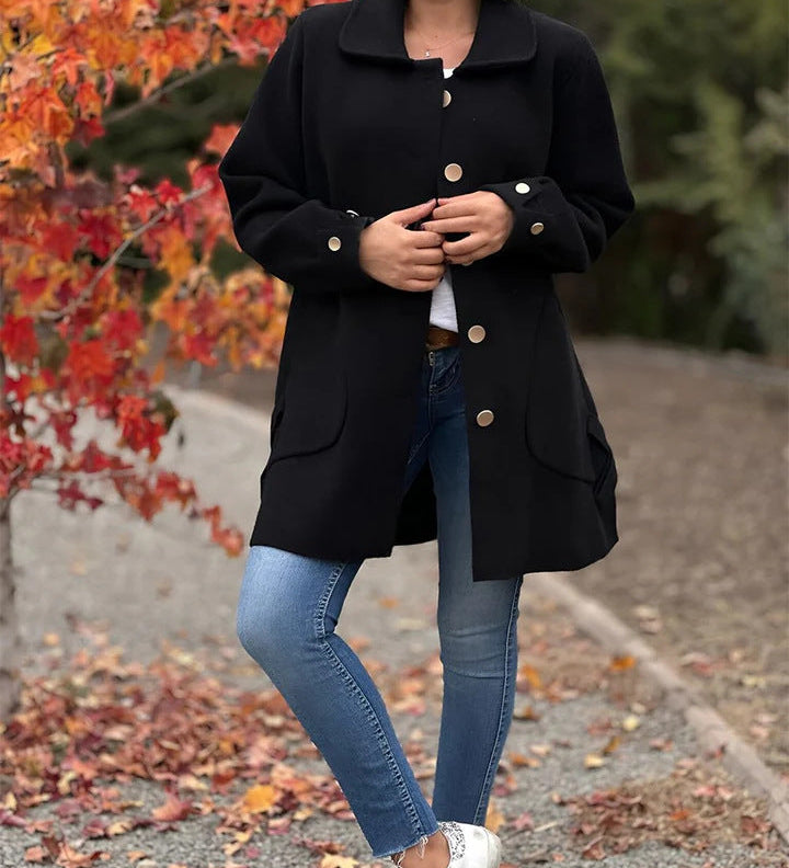 Daisy — Classic Button-Down Oversized Coat