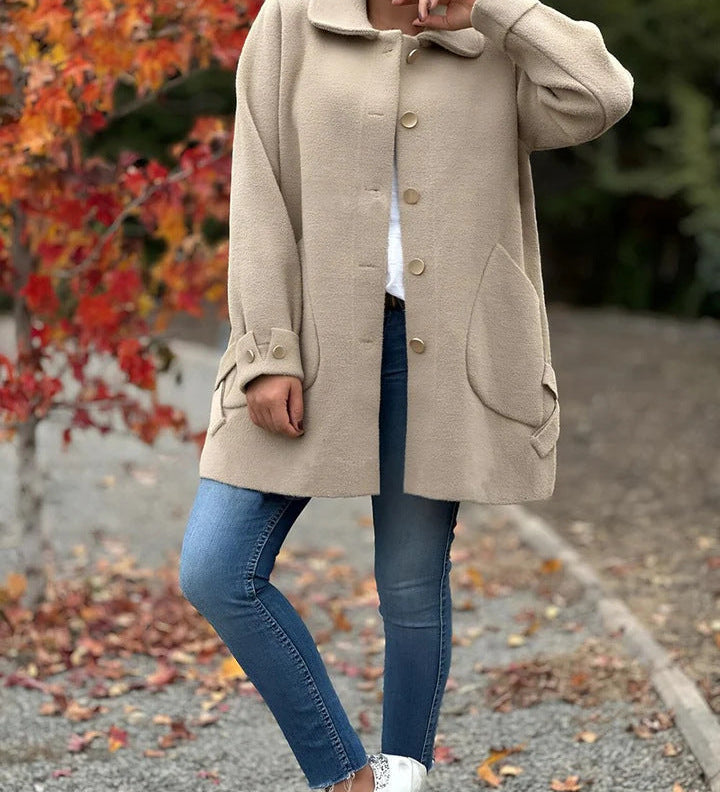 Daisy — Classic Button-Down Oversized Coat